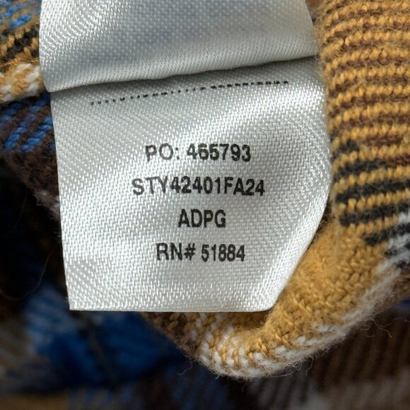 Patagonia Fjord Flannel Mens XL Button Up Shirt Brown Plaid Long Sleeve Recent - Picture 7 of 10